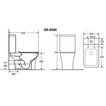 Напольный унитаз Grossman Classic GR-4464S безободковый с крышкой Soft Close