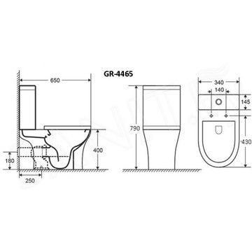 Напольный унитаз Grossman Classic GR-4465S безободковый с крышкой Soft Close