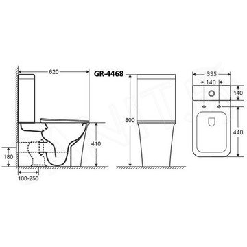 Напольный унитаз Grossman Galaxy GR-4468S безободковый с крышкой Soft Close