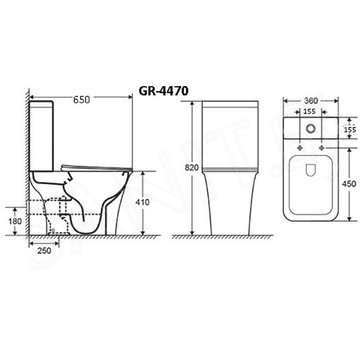 Напольный унитаз Grossman Galaxy GR-4470S безободковый с крышкой Soft Close