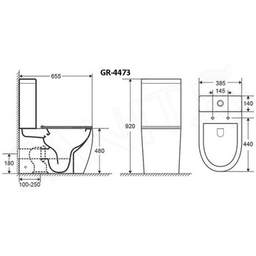 Напольный унитаз Grossman Style GR-4473S безободковый с крышкой Soft Close