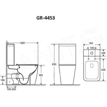 Напольный унитаз Grossman Style GR-4453S безободковый с крышкой Soft Close