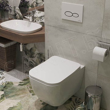 Подвесной унитаз Roxen Cube Bidet 530135-01X Rimless Soft Close с функцией биде