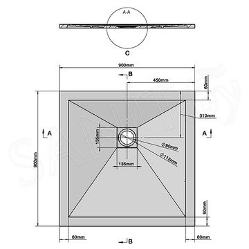 Душевой поддон Grossman Strong GR-S19090Q / GR-S1100100Q