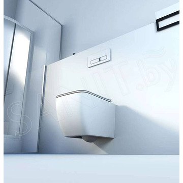 Комплект инсталляции Weltwasser Marberg 410 с кнопкой и подвесным унитазом Roxen Cube 530135-01