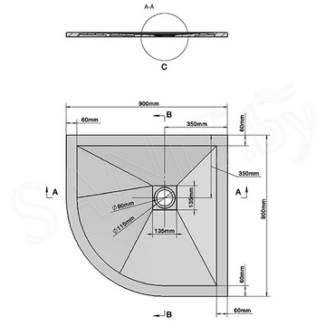 Душевой поддон Grossman Strong GR-S19090 / GR-S1100100