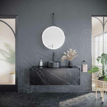 Тумба под умывальник Sancos Stone черный мрамор