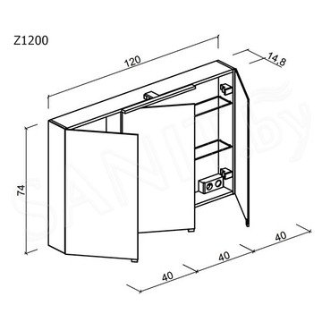 Шкаф-зеркало Sancos Hilton 120