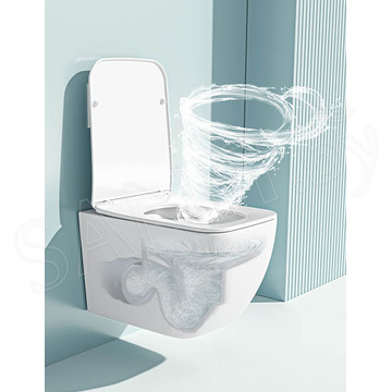 Комплект инсталляции Berges Novum 525 c кнопкой L1 и унитазом Roxen Boro 530145-01 Rimless Soft Close