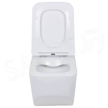 Комплект инсталляции Berges Novum 525 c кнопкой L1 и унитазом Roxen Boro 530145-01 Rimless Soft Close