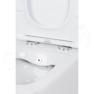 Комплект инсталляции Berges Novum c кнопкой L3 и унитазом Roxen Cube Bidet 530135-01X с функцией биде