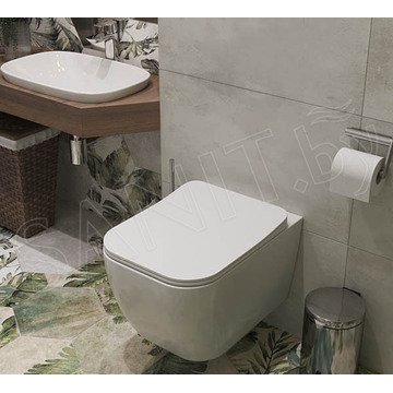 Система инсталляции для унитаза TECEbase kit c кнопкой 9400413 и унитазом Roxen Cube Bidet 530135-01X с функцией биде