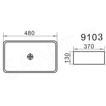 Умывальник Axus 9103Black