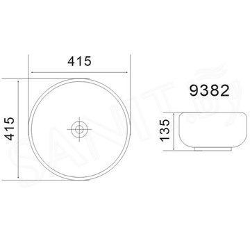 Умывальник Axus 9382