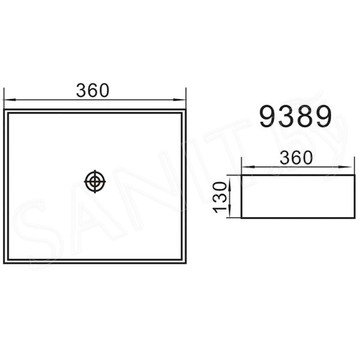 Умывальник Axus 9389