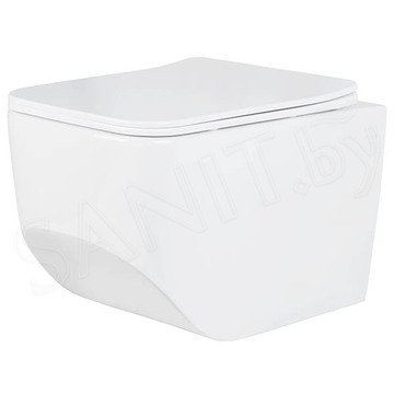 Комплект инсталляции Berges Novum 525 c кнопкой L5 Soft Touch, унитазом Roxen Boro 530145-01, смесителем Roxen Santi 500940-B и держателем для бумаги Roxen RX-1001B