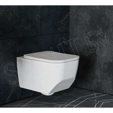 Комплект инсталляции Berges Novum 525 c кнопкой L5 Soft Touch, унитазом Roxen Boro 530145-01, смесителем Roxen Santi 500940-B и держателем для бумаги Roxen RX-1001B
