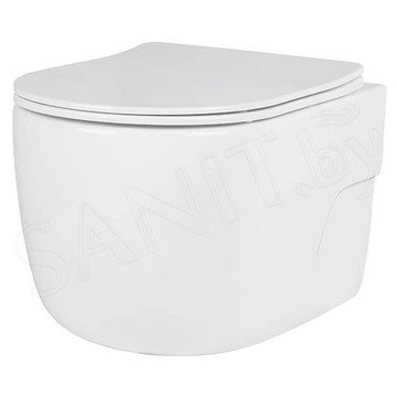 Комплект инсталляции Berges Novum 525 c кнопкой L5 Soft Touch, унитазом Roxen Porto 530155-01, смесителем Roxen Santi 500940-B и держателем для туалетной бумаги Roxen RX-1001B