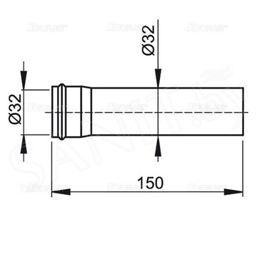 Удлинитель Alcaplast A4000 для сифона DN32