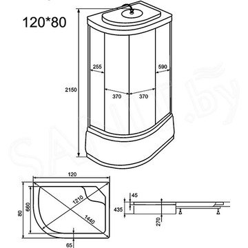 Душевая кабина OSK 3M-12R / OSK 3M-12L