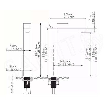 Смеситель для умывальника Gid Anchel SS979-CH-D