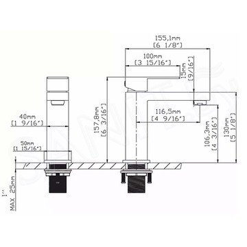 Смеситель для умывальника Gid Anchel SS979-CH-K