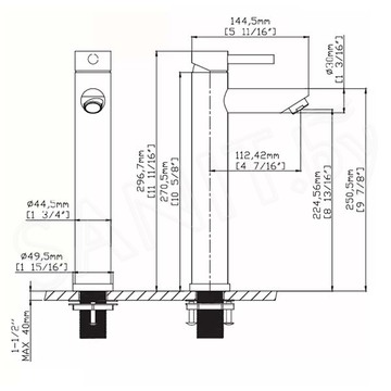 Смеситель для умывальника Gid Berlin SS080-BM-D