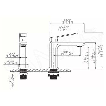 Смеситель для умывальника Gid Niagara L057-BM-K