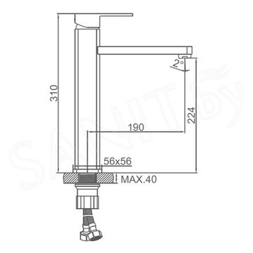 Смеситель для умывальника Ledeme L1133