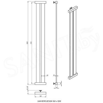 Полотенцесушитель Stinox Design San Remo нижнее подключение