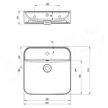 Умывальник Deante Hiacynt New CDY 6U5W