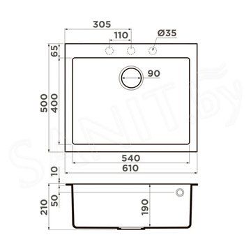 Кухонная мойка Omoikiri Bosen 61A