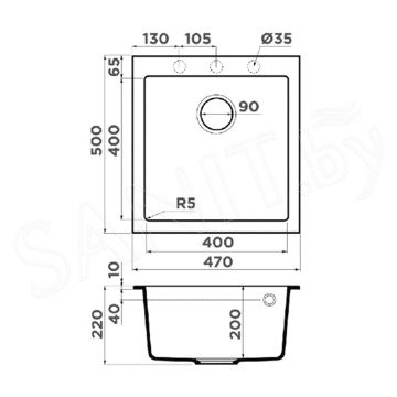 Кухонная мойка Omoikiri Bosen 47A