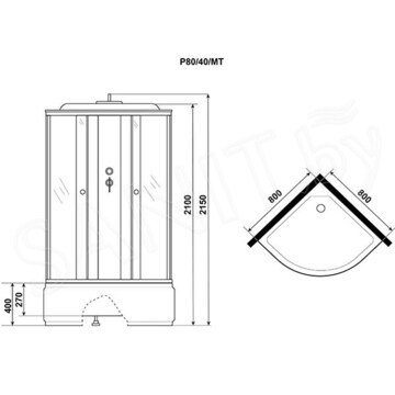 Душевая кабина Niagara Promo P80/40/MT / P100/40/MT