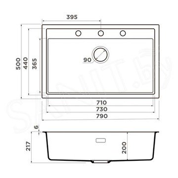 Кухонная мойка Omoikiri Sintesi 79