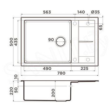 Кухонная мойка Omoikiri Sumi 78A-LB