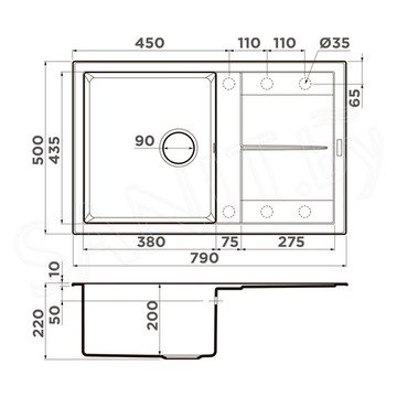 Кухонная мойка Omoikiri Sumi 79A