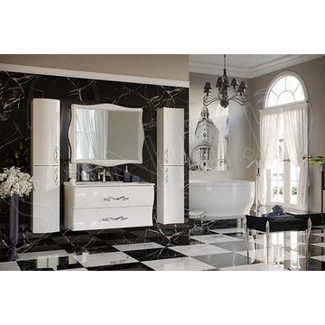 Пенал 1Marka Amethyst 30П 2Д White выпуклый