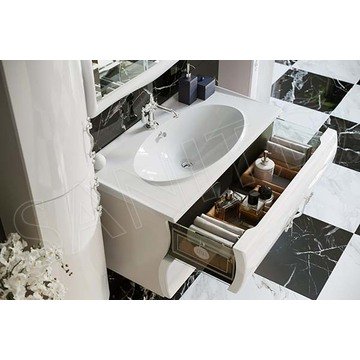 Пенал 1Marka Amethyst 30П 2Д White выпуклый