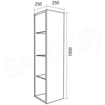 Пенал 1Marka Cube 25П белый глянец