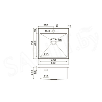 Кухонная мойка Omoikiri Akisame 51-GB