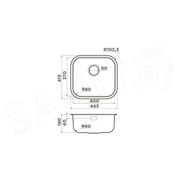 Кухонная мойка Omoikiri Omi 44-U/I-IN