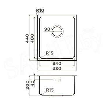 Кухонная мойка Omoikiri Tadzava 38-U/I-IN Ultra 15