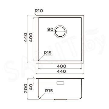 Кухонная мойка Omoikiri Tadzava 44-U/I-IN Ultra 15