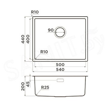 Кухонная мойка Omoikiri Tadzava 54-U/I-LG Ultra