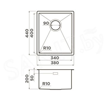 Кухонная мойка Omoikiri Taki 38-U/IF-GB