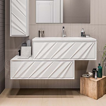 Тумба под умывальник 1Marka Glace 100П 1 в.я. White верх
