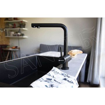 Смеситель для кухонной мойки Omoikiri Nagano-P-BL с подключением к фильтру воды