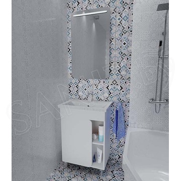 Тумба под умывальник 1Marka Nuvo 60Н / 70Н 1д. белый глянец