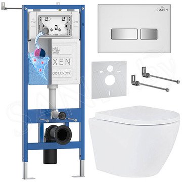 Комплект инсталляции 6 в 1 Roxen StounFix Dual Fresh 634261 с аромадозатором